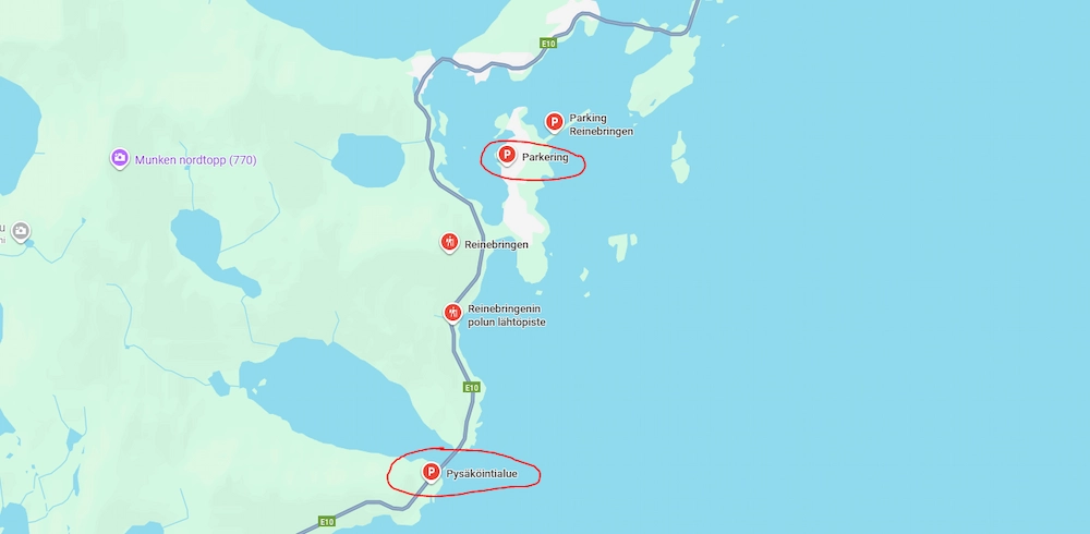 reinebringen parkkipaikat